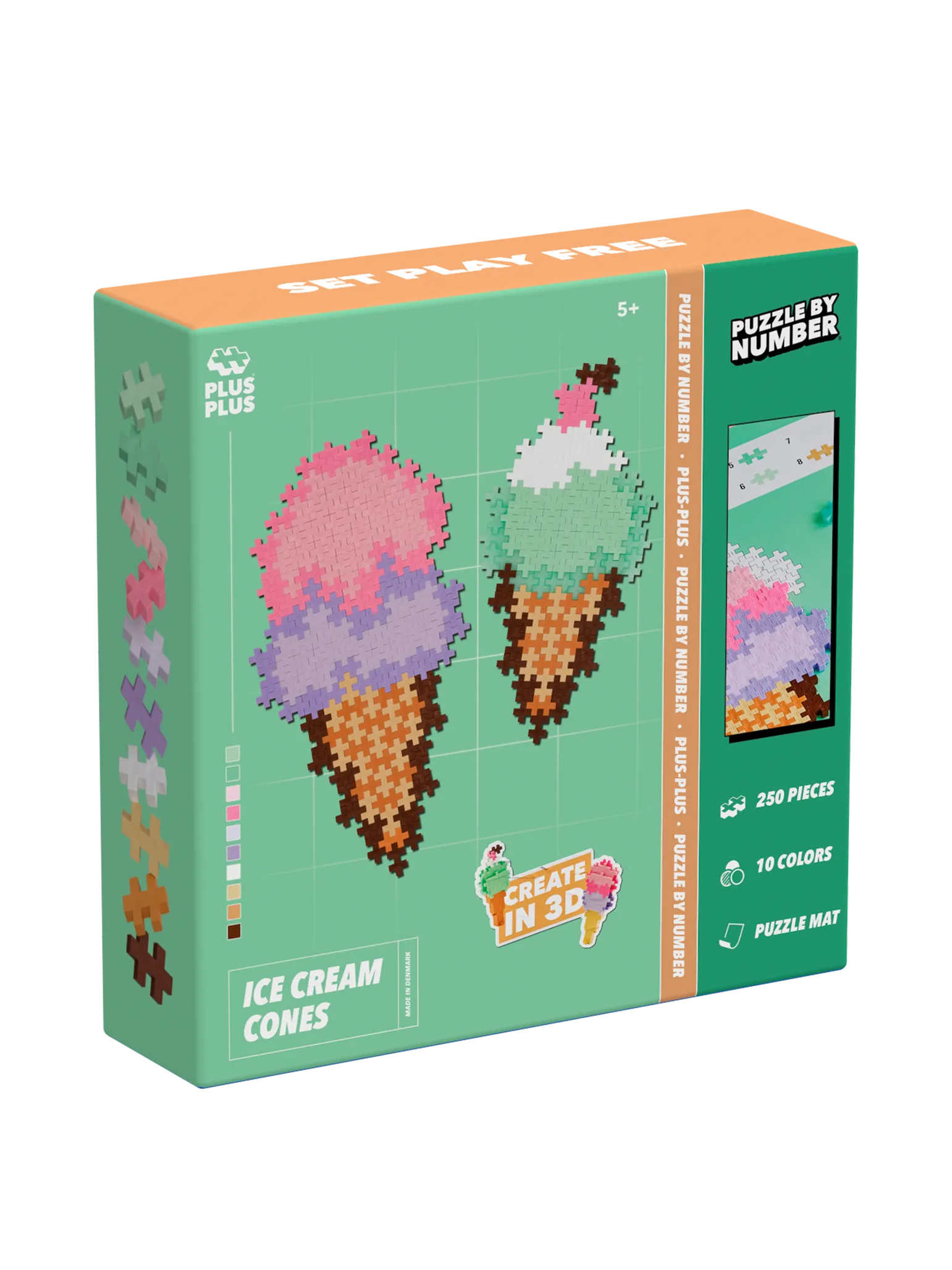 Puzzle By Number - Ice Cream Cones - 250 pcs